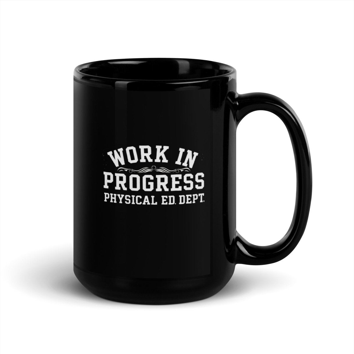 Work In Progress Black Glossy Mug - Chinchilla Choons